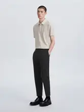 ストレッチ素材のスリムフィット九分丈パンツ【カジュアルスタイル・男性用】（セットアップ対応）