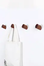 創造的な木製壁掛けフック【シンプルなデザイン・衣類収納・フック付き】