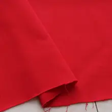極上の柔らかさのストレッチコットンギャバジン生地【大赤色・シャツやスリムパンツ用・DIY用】