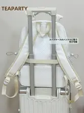 ドット柄のリュックサック【大容量・通勤・学生用・可愛いデザイン】（セットアップ対応）