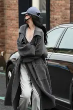 高級感のあるロングコート【秋用・フィット・ウールニットカーディガン】