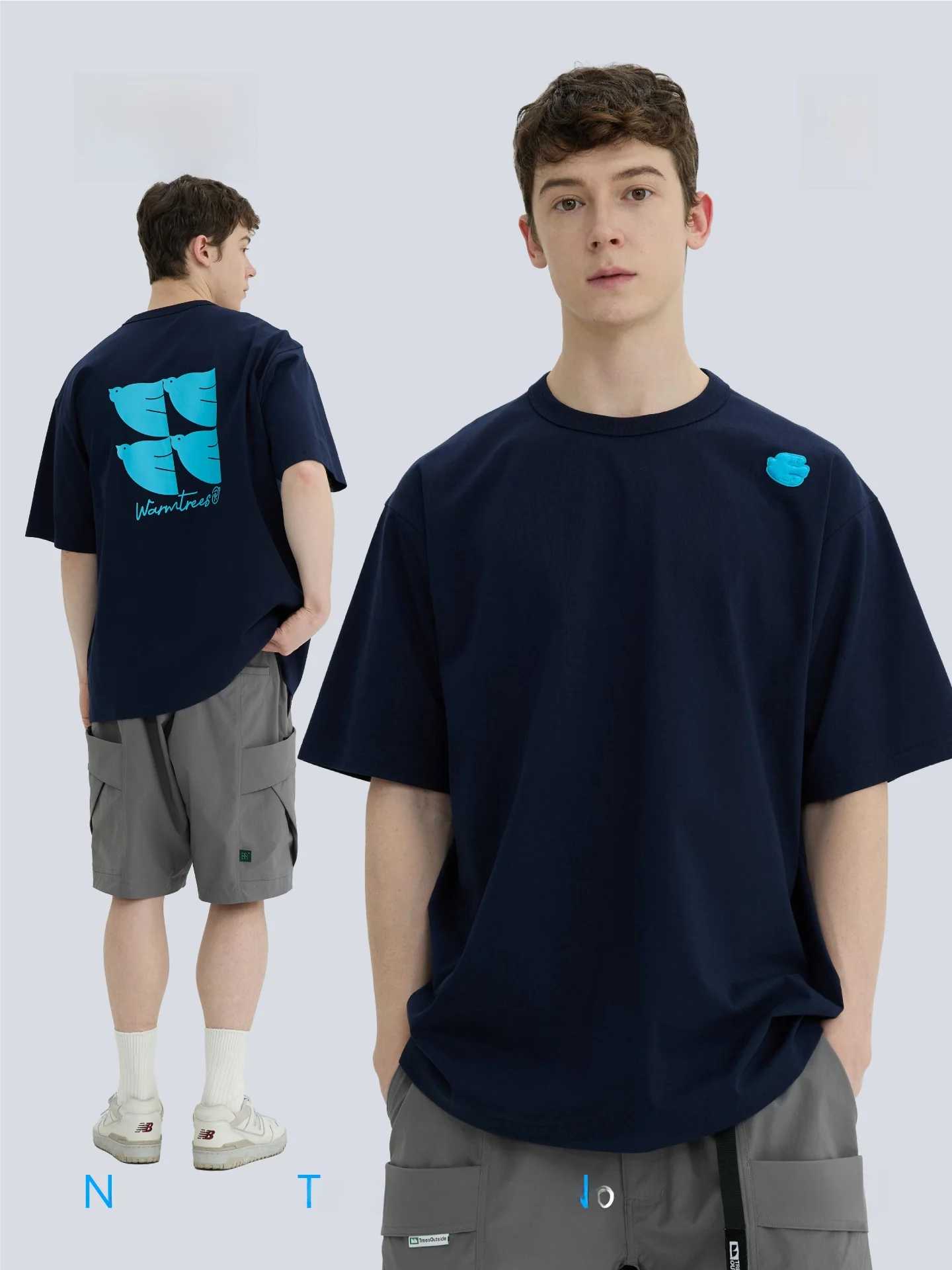 背面デザインが特徴の半円形鳩プリント半袖Tシャツ：自由の鳩シリーズの実用性とデザインの分析