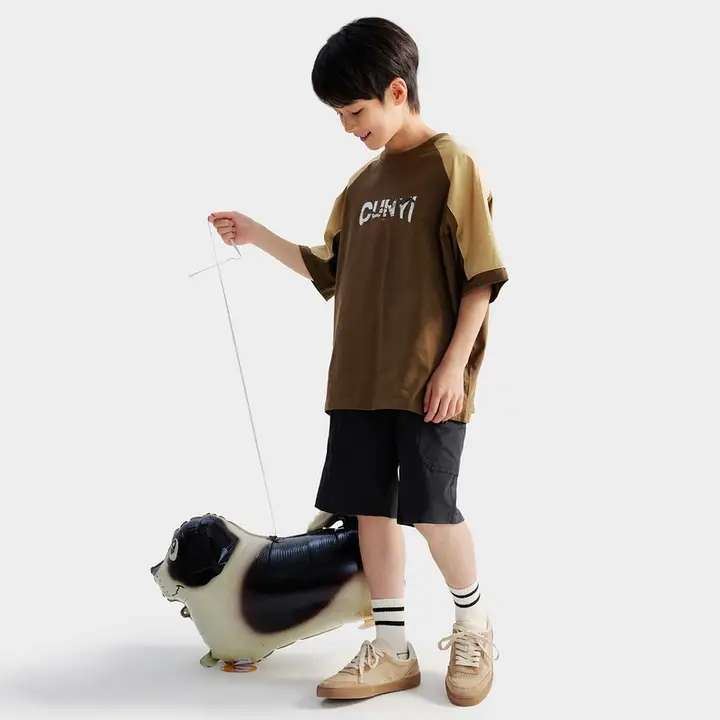 半袖Tシャツ キッズ ボーイズ ラグランスリーブ ラウンドネック ルーズ インナー 夏