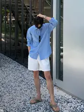 白色カジュアルショートパンツ【水洗いコットン・ストレートシルエット・夏用】