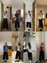明るい色合いのデザインが魅力！クラシックデニムパンツ【女性用・ストレートタイプ・八分丈】