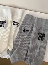 ソックス レディース グレー系 左右非対称デザイン ガーリー 通気性 快適 春