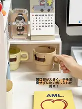 デスクコーナー収納ラック【書類・ティーバッグ・カップ用】
