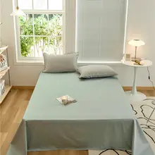 100サテンコットン無地シングルベッドシーツ【全棉・一人用・宿舎用】