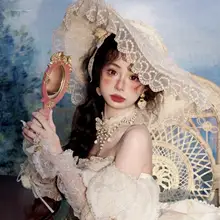 新しいロリータ麦わら帽子レトロ牧歌的なスタイル