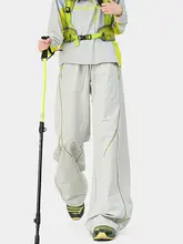 撥水加工のカラーブロック・ストレッチアウターパンツ【男女兼用・春夏用・防風・登山用】