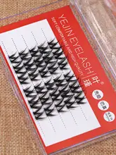 軽やかな印象の二重束タイプのつけまつげ【自然なボリューム・カール・黒い茎・漫画風】