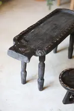 無垢材使用の手彫り復古風ティーサービングトレイ【実用的なインテリアdecor】
