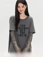 レース長袖Tシャツ【体型カバー・女性用・夏用・ゆったりフィット】（セットアップ対応）