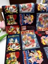 復古的な昭和スタイルの純綿ハンドメイドブックカバー【デジタルプリント・幅広】