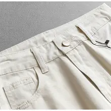 高腰デザインのコットン製バナナパンツ【体型カバー・ワイドレッグ・カジュアル】