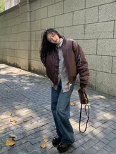 ユニセックス ヴィンテージ風 デニムパンツ【ワイドレッグ・深い青・プレウォッシュ加工】