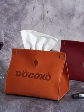 シンプルなデザインの本革ティッシュボックス【ユーロスタイル・車用・収納ボックス】