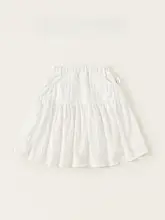 Aラインスカート キッズ ガールズ 無地 ミントグリーン 薄手 ゆったり シンプル おしゃれ きれいめ 着回し 夏