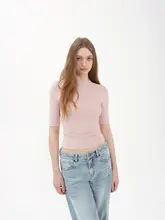 ベーシック三色クルーネック半袖Tシャツ【スリムフィット・おしゃれなデザイン】