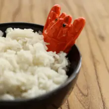 立体デザインのロブスターモチーフ陶製ご飯碗【味噌汁用・食器】