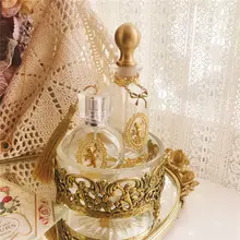 フランス風アンティーク香水瓶【天使デザイン・真鍮製・クリスタルガラス・25ML・100ML用】