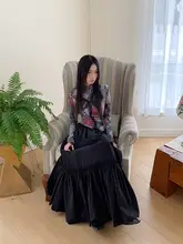 デザイン性のあるプリント切り替えの疑似2点セットワンピース【春用・スリムフィット・Aライン】