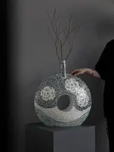 北欧風 大型シェルデコレーション花瓶【高級アート飾り・テーブル用・造花対応】