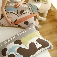 純綿製 4層ガーゼ枕カバー【滑り止め付き・2枚セット】