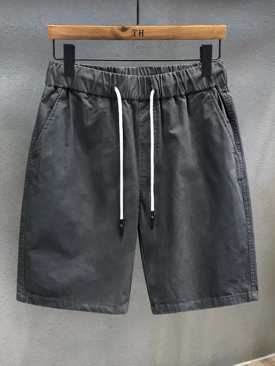 高品質リネン製 メンズカジュアルショートパンツ【ウォッシュ加工・夏用・ゆったりスタイル】