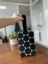 刺繍ハンドバッグ【南瓜デザイン・帆布製・レトロ】