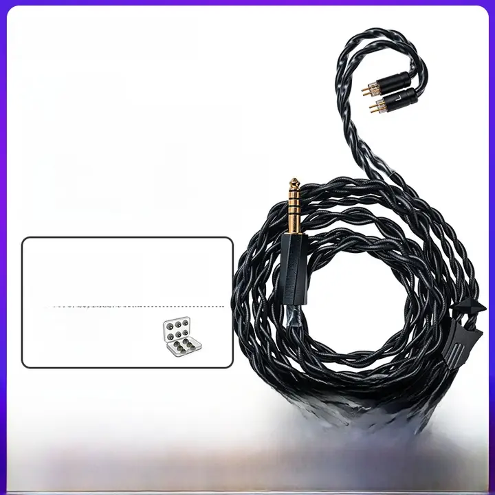 ヘッドフォンケーブル 使う人 DIY 単結晶銅 0.78mm 4.4バランスシールド弾丸同軸