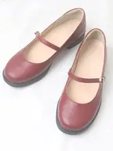 レトロ風ラウンドトゥエナメルシューズ【フラット・浅口・低ヒール・女の子用】