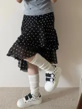 ポルカドットデザインのマジックテープキャンバスシューズ【通気性・厚底・女性用】