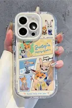 可愛らしいカップル向け ジュディニック風 iPhone用ケース【シリコン製・全包囲・耐衝撃・カートゥーンデザイン】