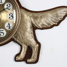 TQJ 大型 中式ブラスウッド掛け時計【静音・クォーツ・リビング・寝室用装飾】