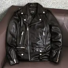 真皮レザーメンズライダージャケット【ショート丈・スリムフィット・翻 collarデザイン】