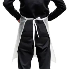 防水透明PVC製ハーフエプロン【厚手・男女兼用・料理用】