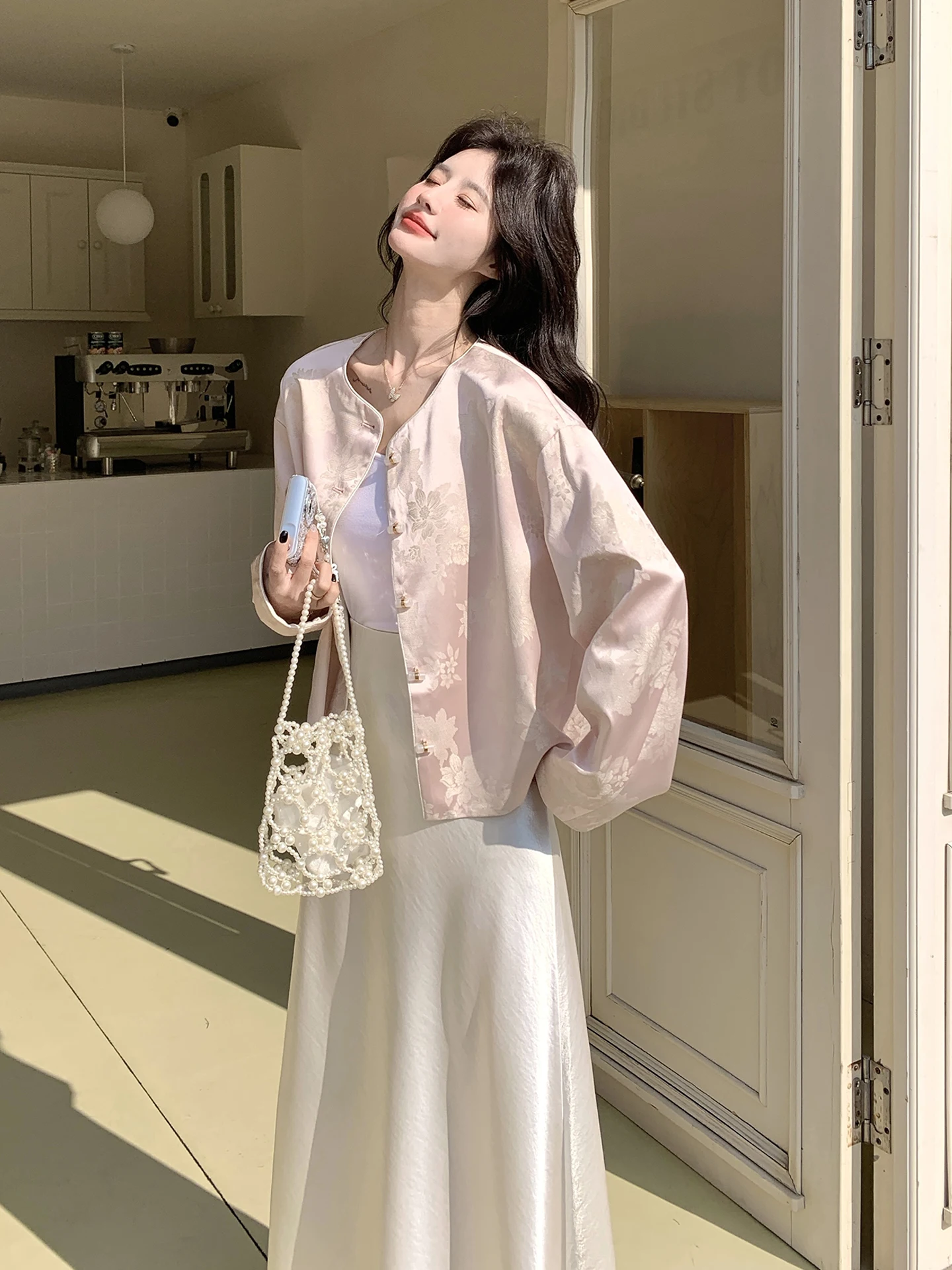 新中式刺繍コートとスカートセット：春服女子に最適な洗練されたスタイル