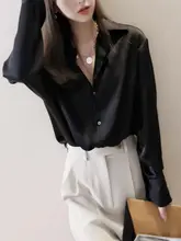ホワイトシャツ 女性 ゆったりした 正肩 長袖 エレガント