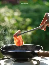 ステンレス製の焼肉トング【韓国式・料理用・フードクリーパー】