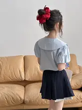 学院風 女の子用JK制服【半袖シャツ・プリーツスカート・夏用】（セットアップ対応）