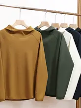 TEX高級ワッフル生地のストレッチ性フード付き長袖スウェットシャツ【通気性・アウトドア用】