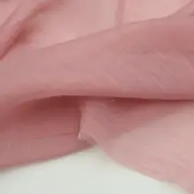 極上の柔らかさの透け感ある生地【ピンク・天絲棉と麻の混合・DIY対応】