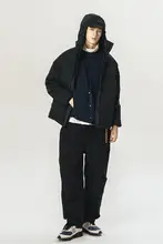 714street メンズ軽量ダウンジャケット【冬用・フード付き・ショート丈・白鹅绒】