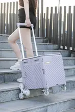 折りたたみショッピングカート【階段対応・便利な引き手付き・家庭用】