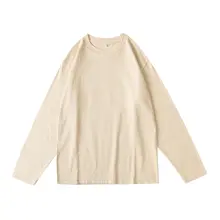 長袖Tシャツ ユニセックス コットン100% ホワイト ゆったり 着心地快適 カジュアル 着回し 春 秋