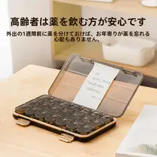 大容量薬剤分装ケース【7日間・携帯用・服用リマインダー付き】