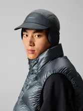 防寒・保温用の軽量フリース耳あて付き野球帽【アウトドア用・メンズ】