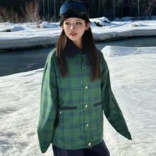 学院風の高防水加绒防風滑雪服【男女兼用・冬用】（セットアップ対応）