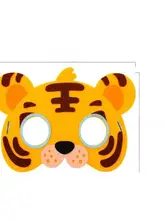 動物デザインの不織布キャラクターマスク【幼児用・DIY・舞台発表用】